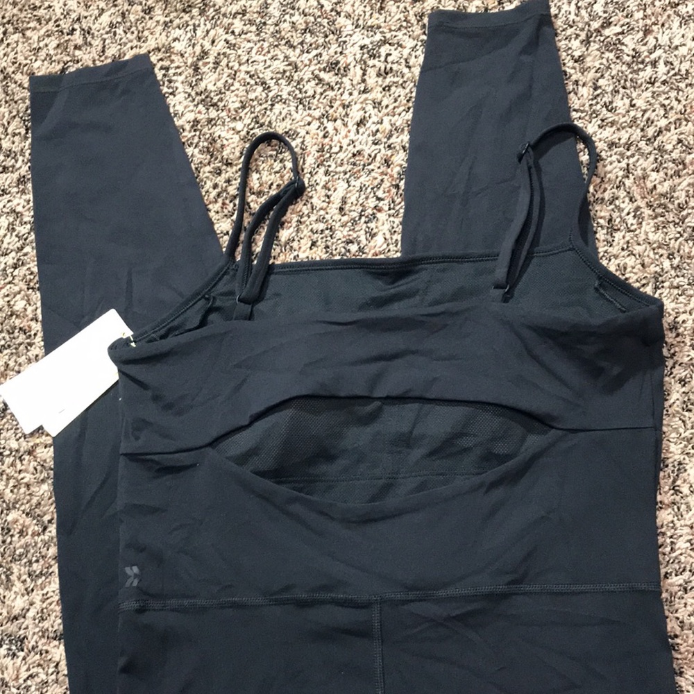NEW SIZES All In Motion Luxe Everyday Soft Full Length Black Active Bodysuit NWT - Picture 7 of 12